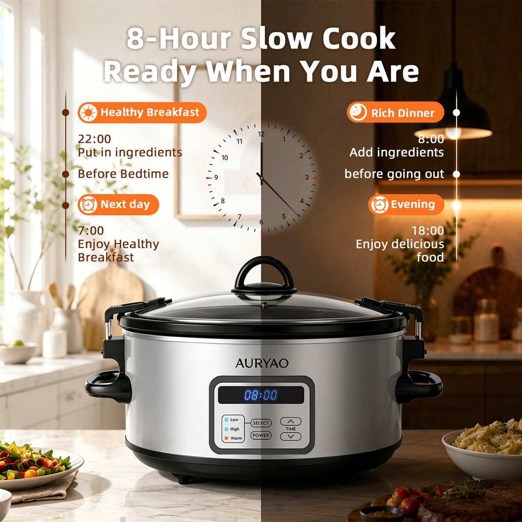 6QT DISPALY Sliver slow-cookers