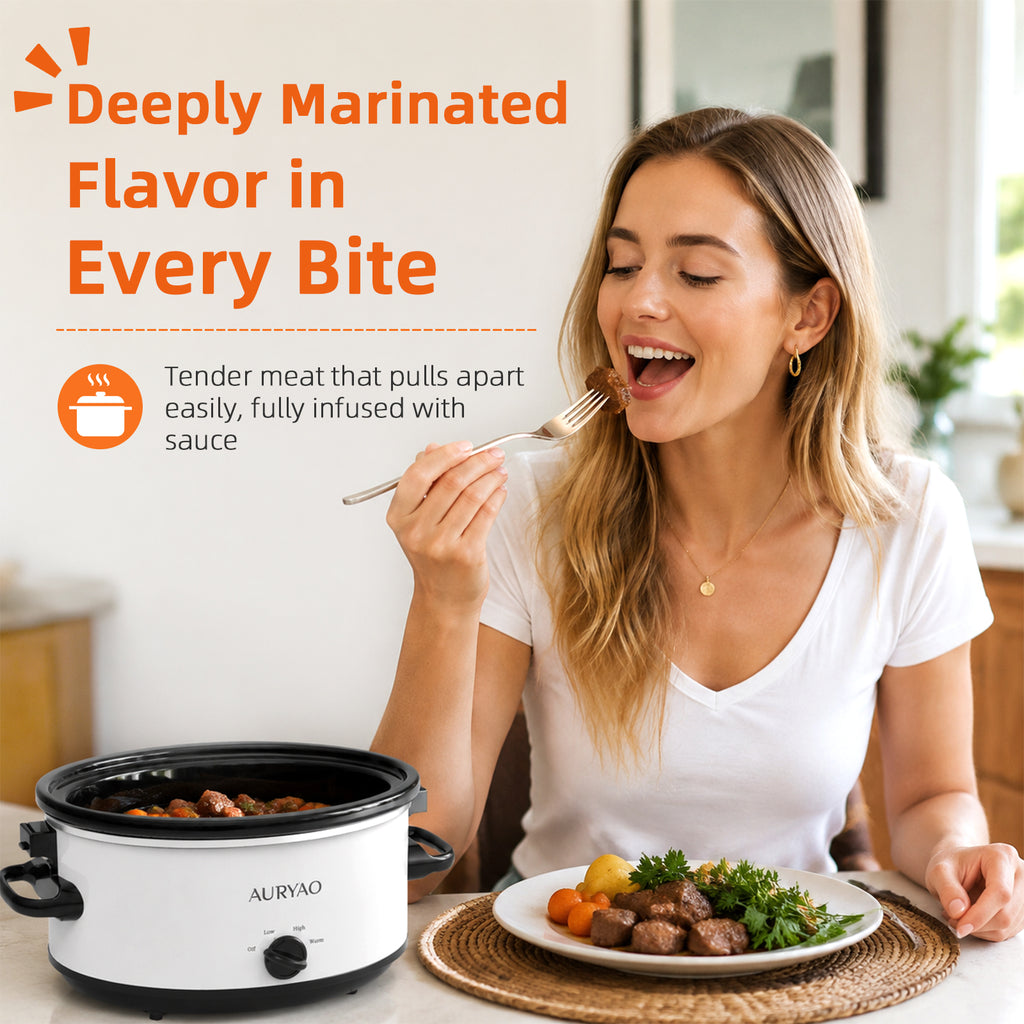 6QT Manual White slow-cookers