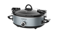 2.5QT Oval Small Slow Cooker, Glass Lid with Lid Clip, Adjustable Temp