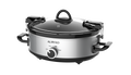 2.5QT Oval Small Slow Cooker, Glass Lid with Lid Clip, Adjustable Temp