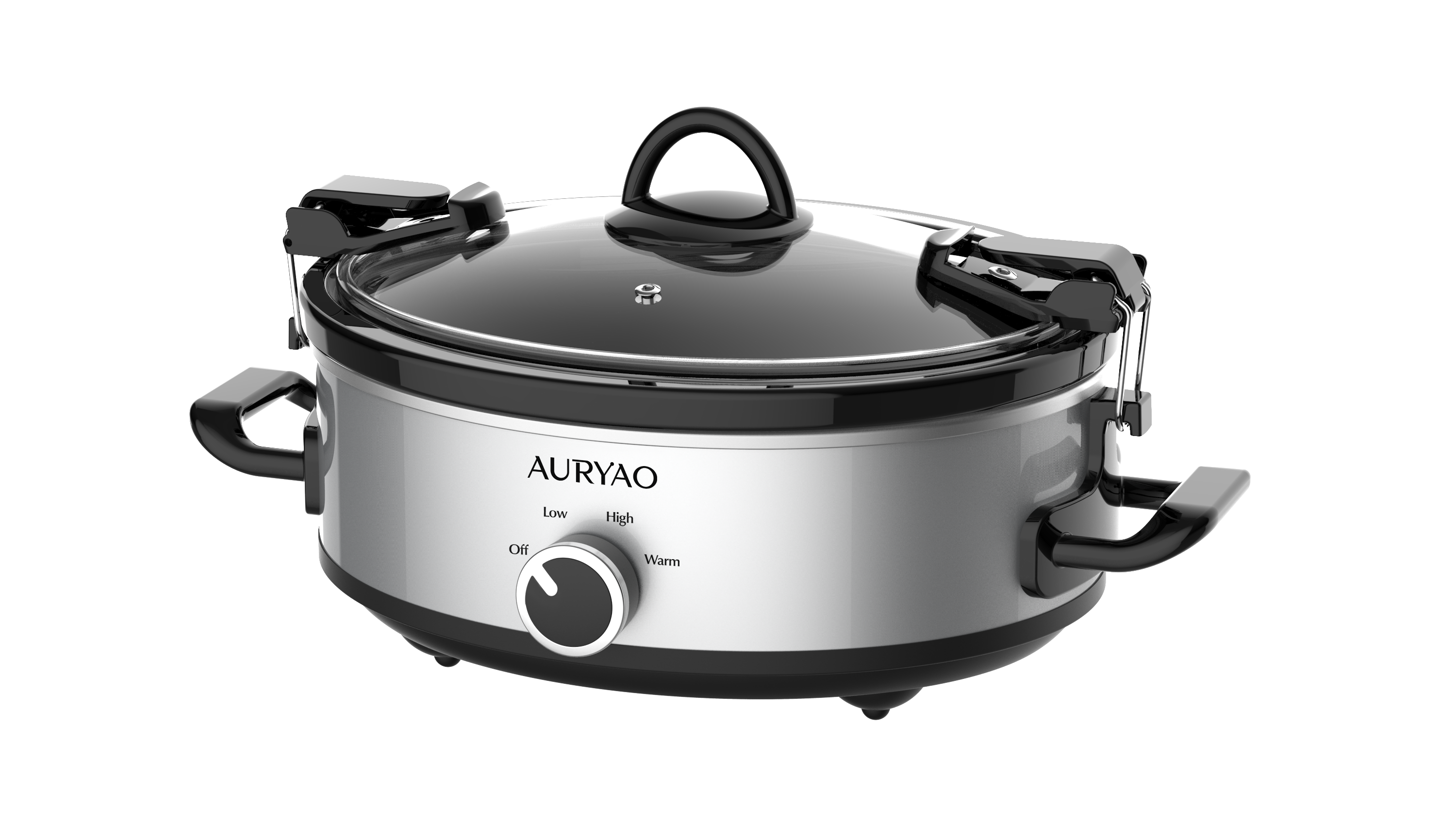 2.5QT Oval Small Slow Cooker, Glass Lid with Lid Clip, Adjustable Temp