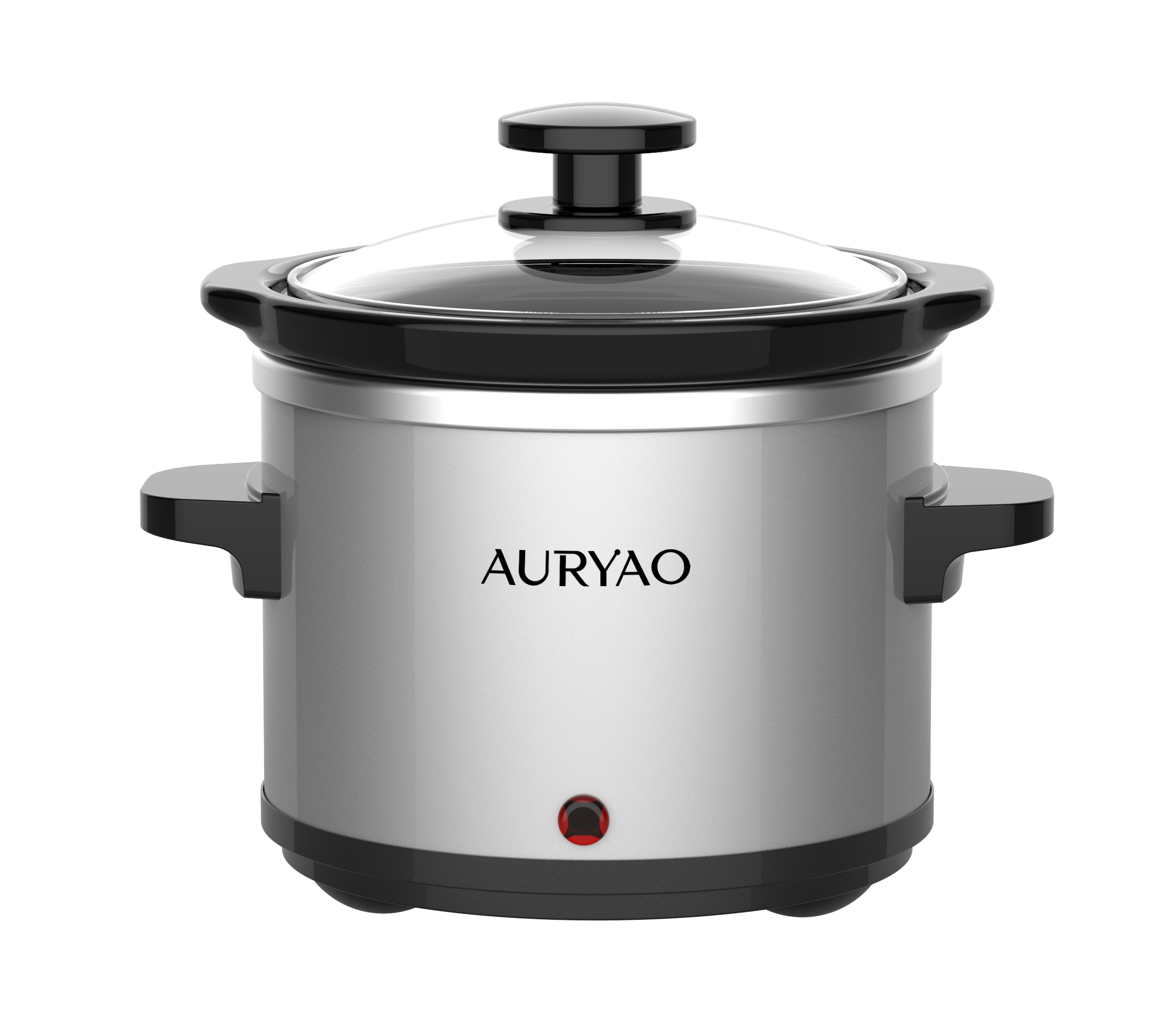 0.65QT Mini Slow Cooker, Dishwasher-Safe Black Ceramic Pot, Indicator Light