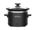 0.65QT Mini Slow Cooker, Dishwasher-Safe Black Ceramic Pot, Indicator Light