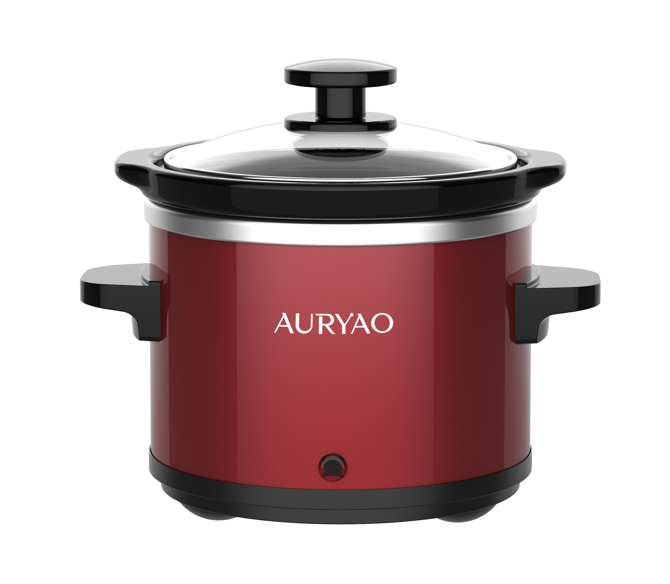 0.65QT Mini Slow Cooker, Dishwasher-Safe Black Ceramic Pot, Indicator Light