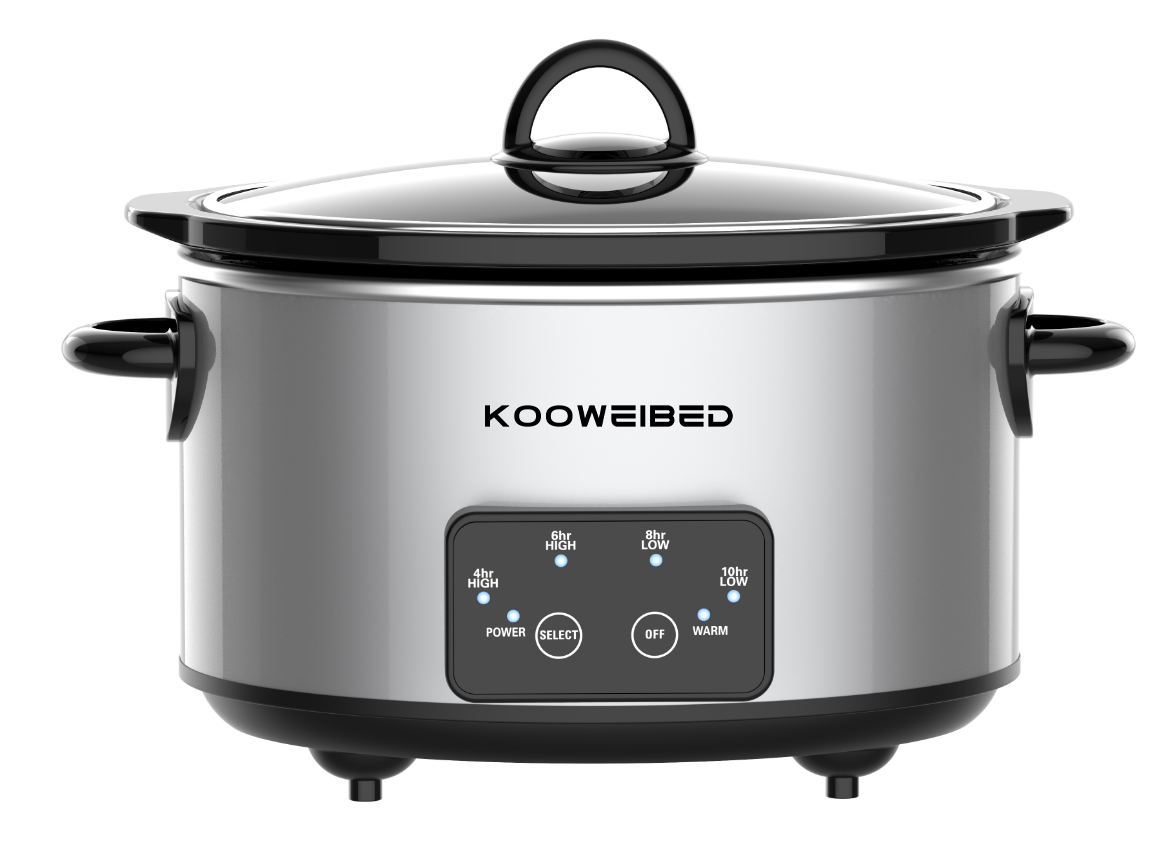 4 Quart Oval Digital Slow Cooker, 5 Timer Modes, Dishwasher Safe